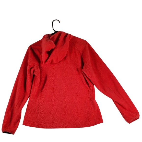 The North Face Fleece Hoodie Jacket Red Womens Size L Full Zip Pockets - Picture 7 of 12